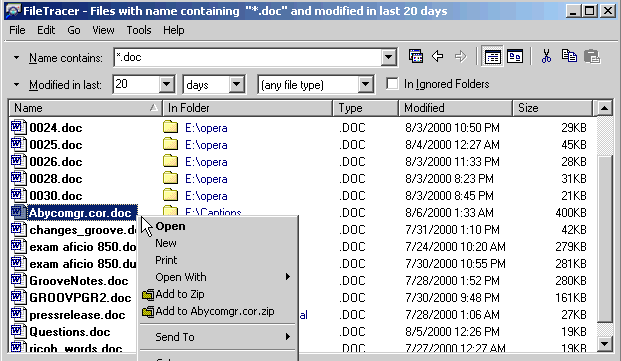 FileTracer Screenshot